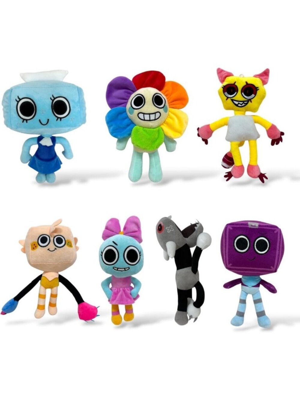 Colorful Plush Toy Set of 7 – Soft Stuffed Animals for Kids, Cuddling & Travel